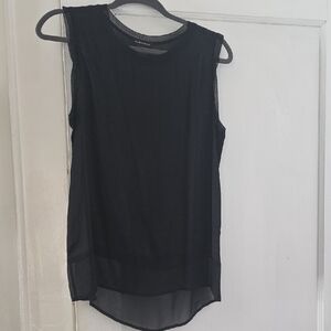Club Monaco Sheer Black Tank Top